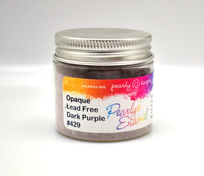 Pearly's Enamel Powder No. 429 Transparent dark purple Lead free 3oz. (85gr.) Great for torch/kiln/Cloisonné and Wet Packing Enameling