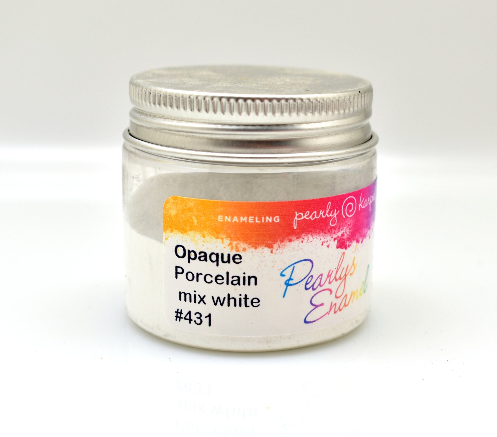 Pearly's Enamel Powder No. 431 Opaque Porcelain Mix White 3oz. (85gr.) Great for torch/kiln/Cloisonné and Wet Packing Enameling