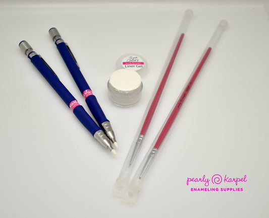 Enameling Supplies The White Liner Gel Kit -lead free - great for adding detailds and contour