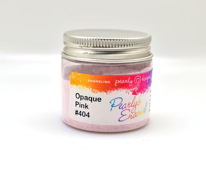 Pearly's Enamel Powder No. 404 Opaque Lead Free Pink 3oz. (85gr.) Great for torch/kiln/Cloisonné and Wet Packing Enameling