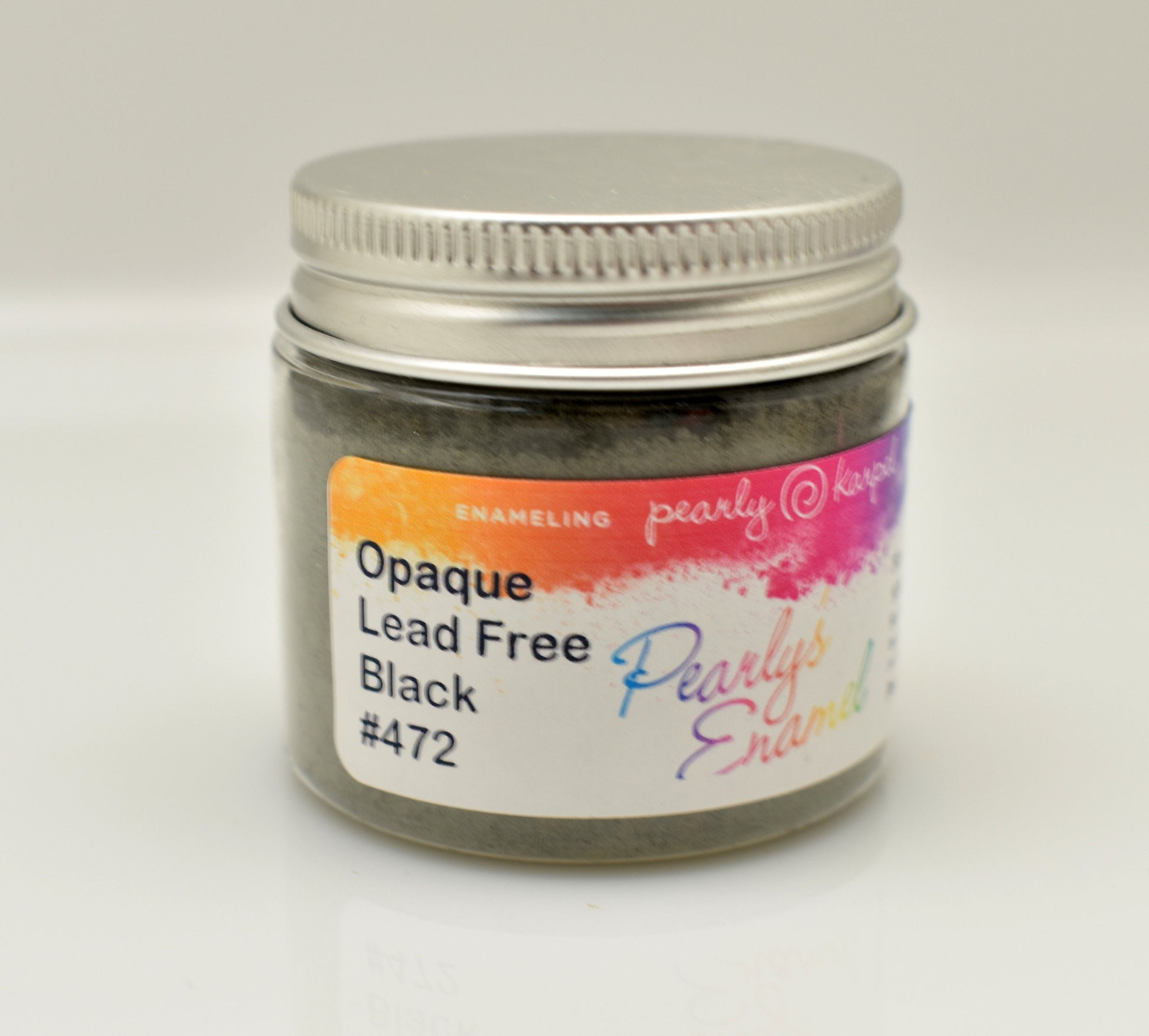Pearly's Enamel Powder No. 472 Opaque Lead Free Black 3oz. (85gr.) Great for torch/kiln/Cloisonné and Wet Packing Enameling