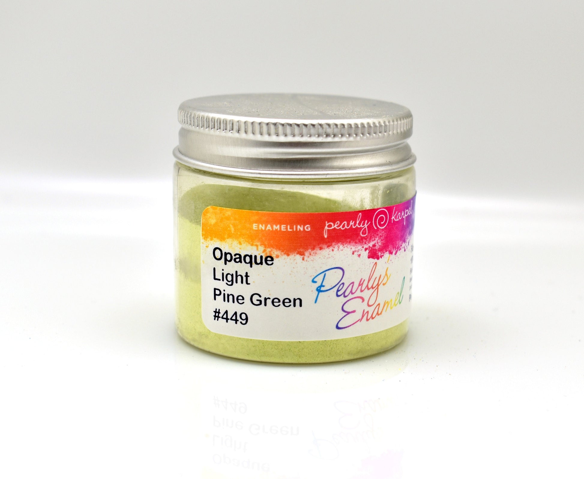 Pearly's Enamel Powder No. 449 Opaque Yellow Green 3 oz. (85gr.) Great for torch/kiln/Cloisonné and Wet Packing Enameling