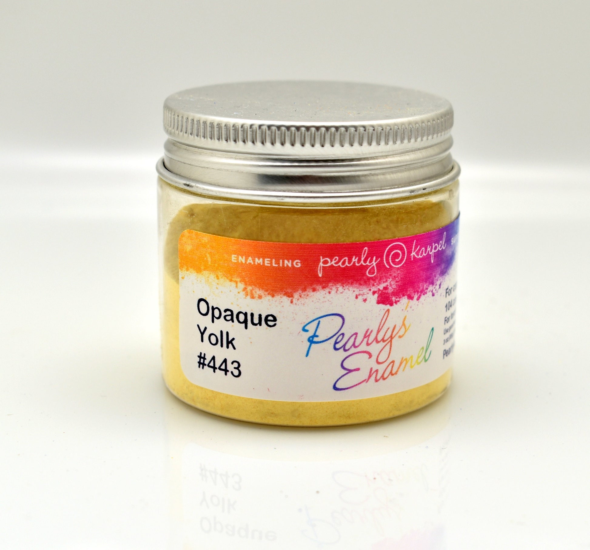 Pearly's Enamel Powder No. 443 Opaque Yolk 3 oz. (85gr.) Great for torch/kiln/Cloisonné and Wet Packing Enameling