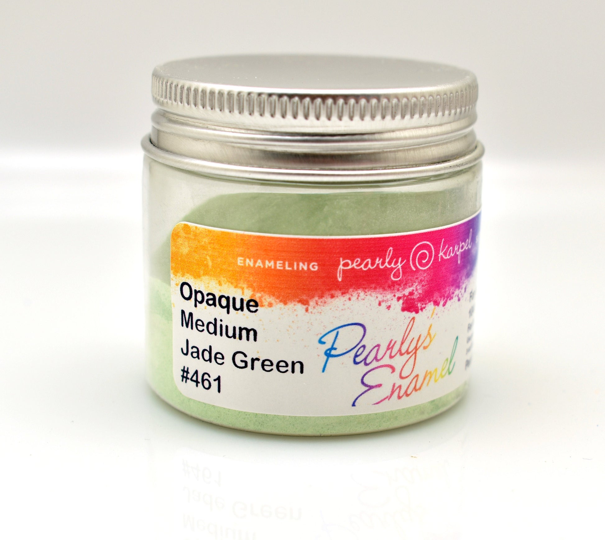 Pearly's Enamel Powder No. 461 Opaque Medium Jade Green 3oz. (85gr.) Great for torch/kiln/Cloisonné and Wet Packing Enameling
