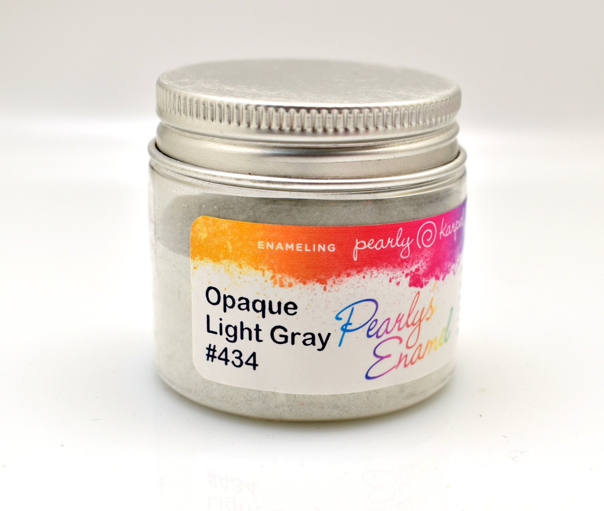 Pearly's Enamel Powder No. 434 Light Gray 3oz. (85gr.) Great for torch/kiln/Cloisonné and Wet Packing Enameling
