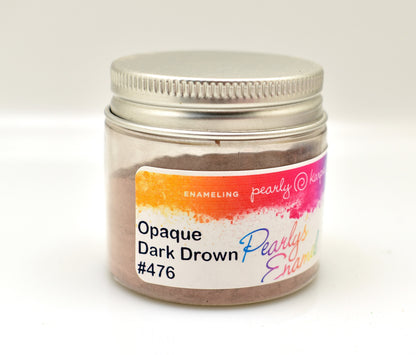 Pearly's Enamel Powder No. 476 Opaque Dark Brown 3oz. (85gr.) Great for torch/kiln/Cloisonné and Wet Packing Enameling