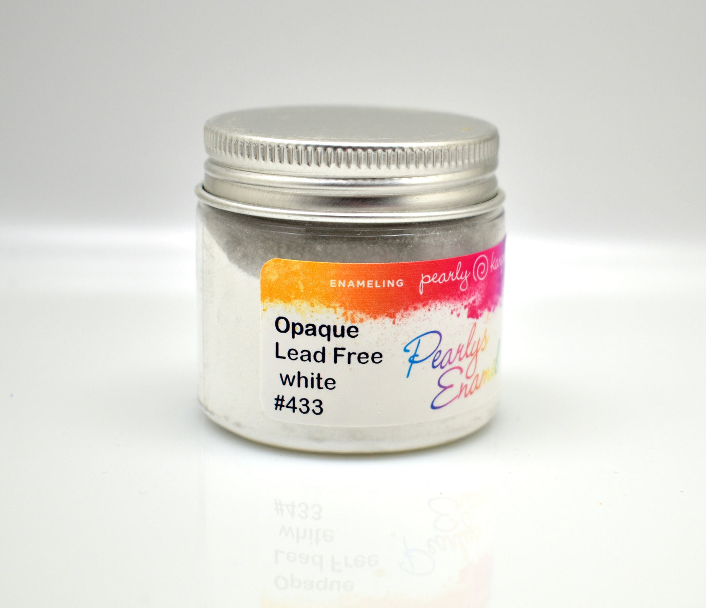 Pearly's Enamel Powder No. 433 Opaque White Lead Free 3oz. (85gr.) Great for torch/kiln/Cloisonné and Wet Packing Enameling