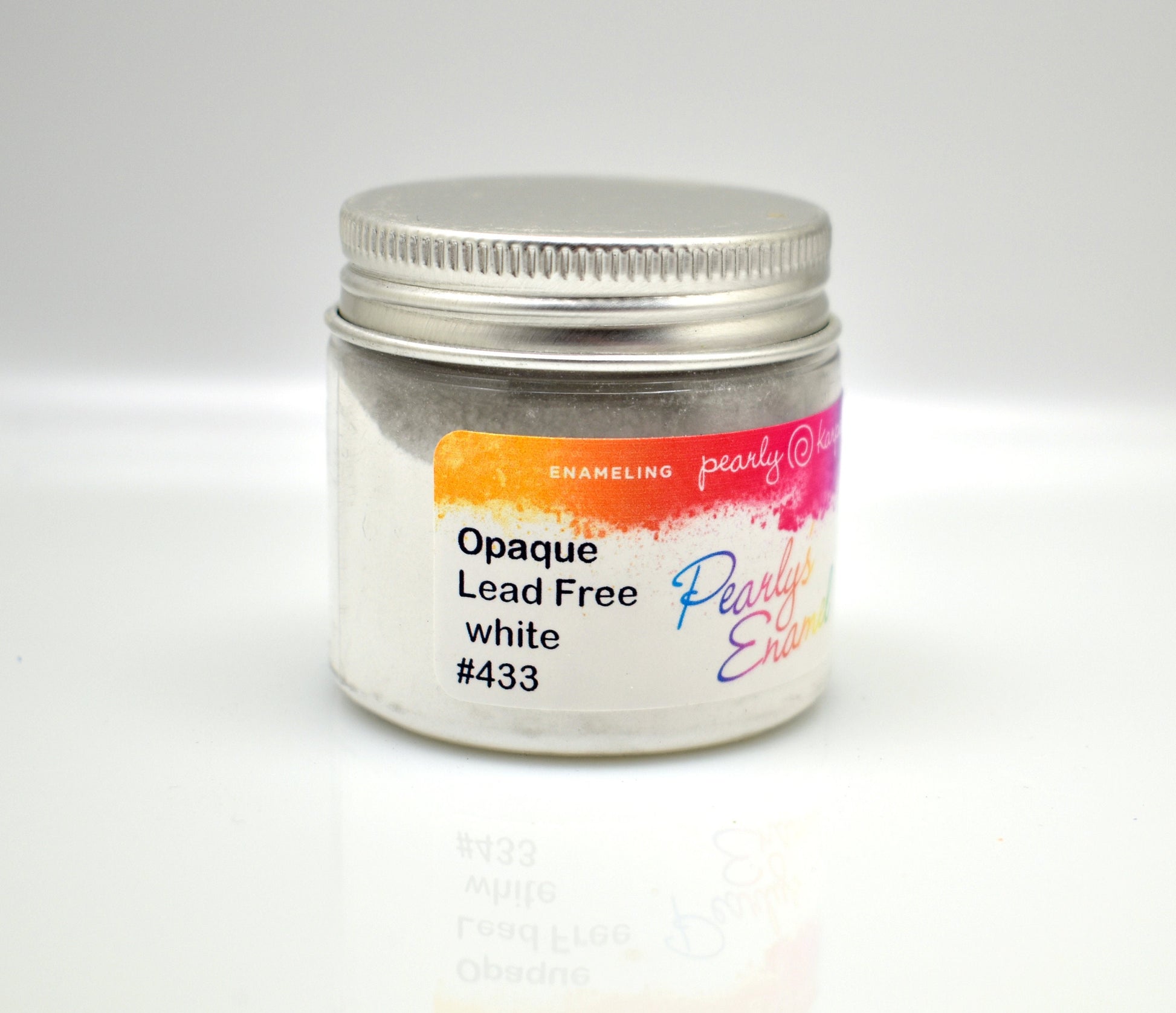 Pearly's Enamel Powder No. 433 Opaque White Lead Free 3oz. (85gr.) Great for torch/kiln/Cloisonné and Wet Packing Enameling