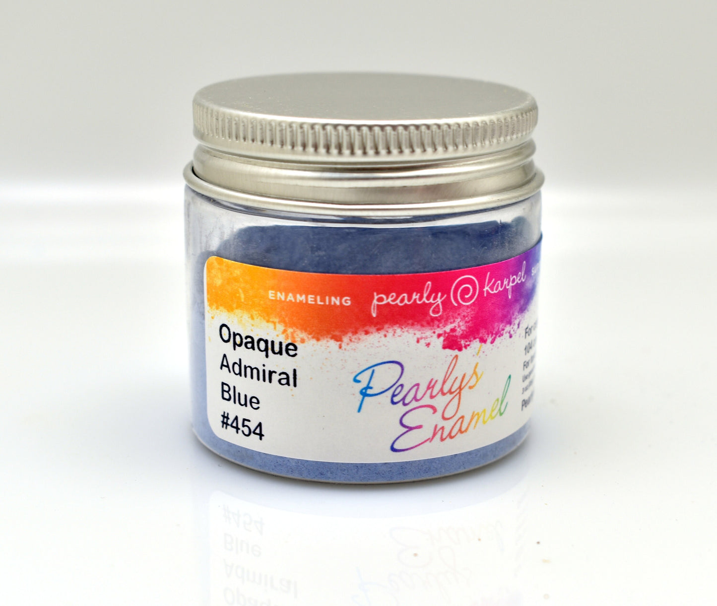 Pearly's Enamel Powder No. 454 Opaque Admiral Blue 3oz. (85gr.) Great for torch/kiln/Cloisonné and Wet Packing Enameling