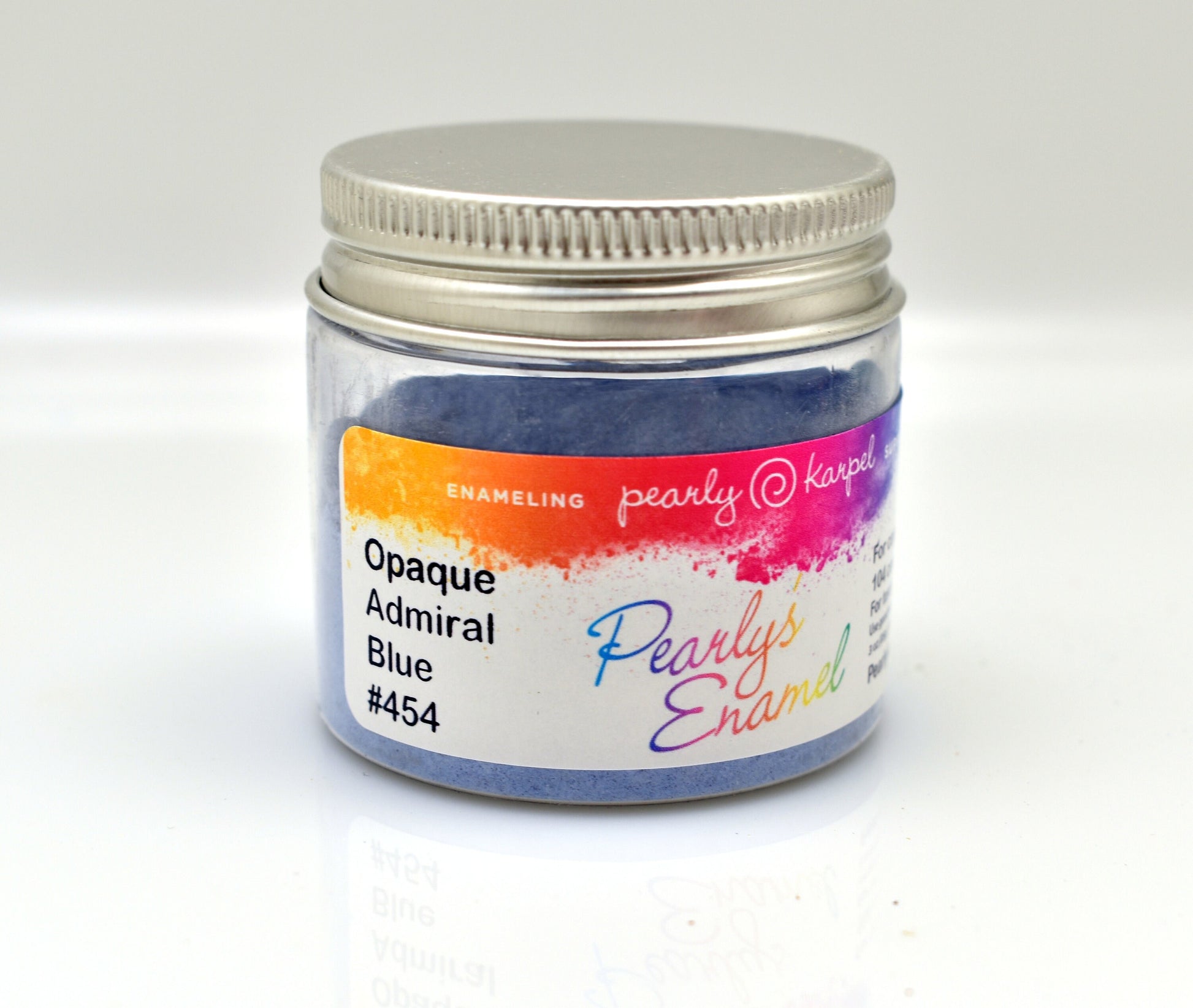 Pearly's Enamel Powder No. 454 Opaque Admiral Blue 3oz. (85gr.) Great for torch/kiln/Cloisonné and Wet Packing Enameling
