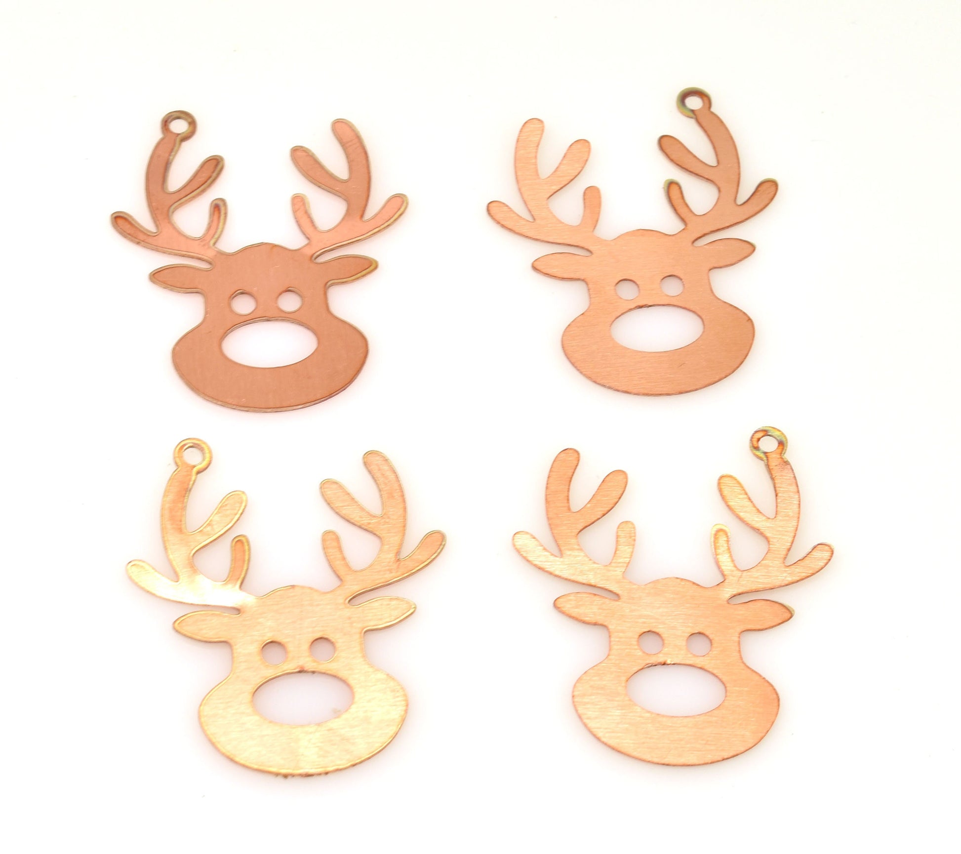 Christmas Deer Copper Blanks - 318# Christmas dear copper blank, stamped enamel, solid copper, stamping blank, personalized, raw copper