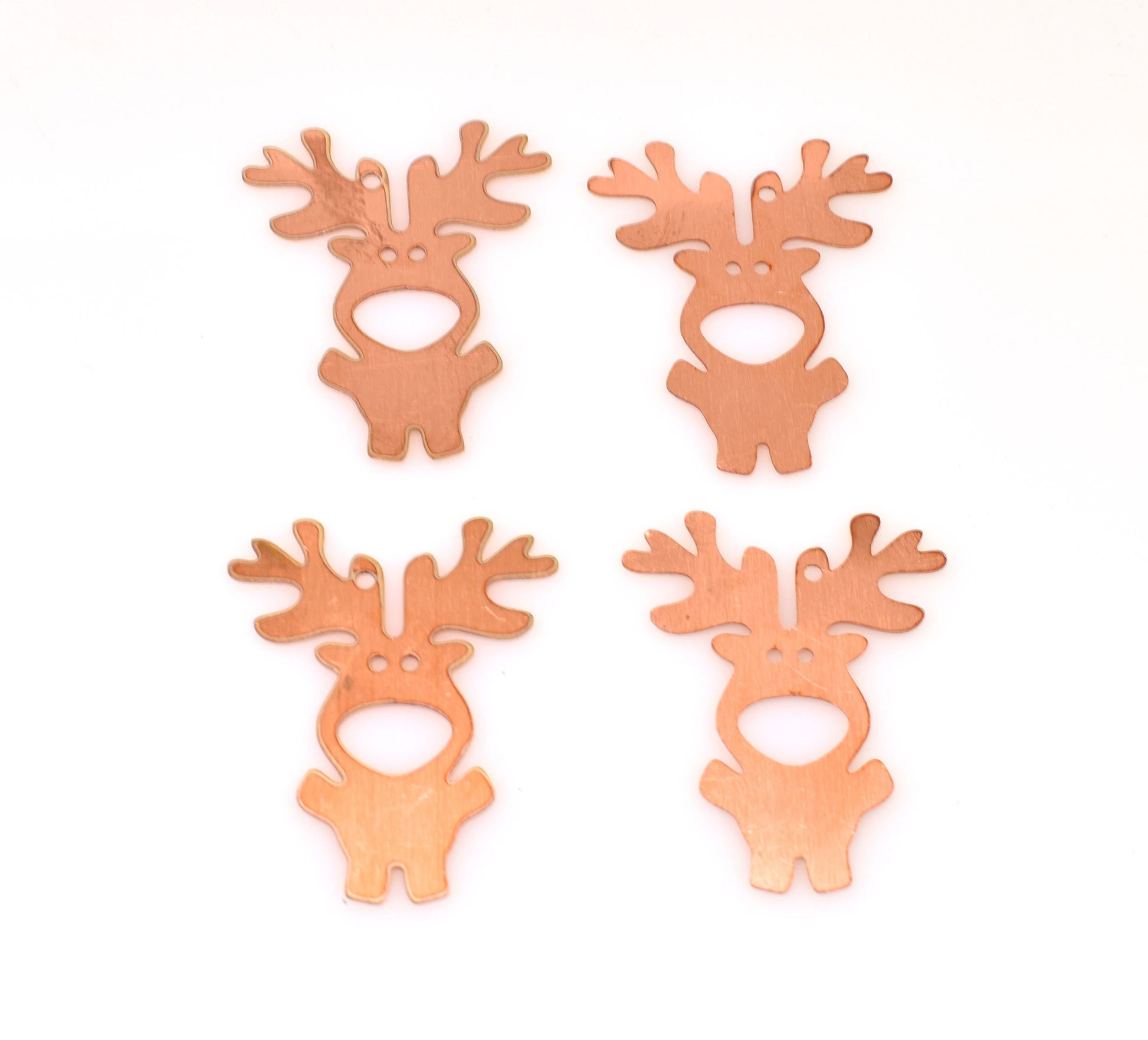 Christmas Copper Blanks - Sale 314# 40mm Christmas dear copper blank, stamped, solid copper, stamping blank, personalized, raw copper