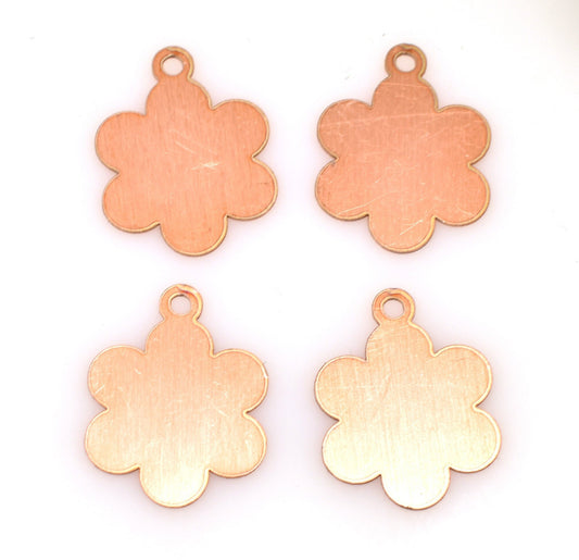 Copper Blanks - 209# Flower copper blank, 24ga./26ga., copper blank 25 mm