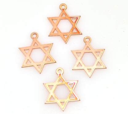 Copper Blanks - 324# David Star - copper blank -24 Gauge, Solid