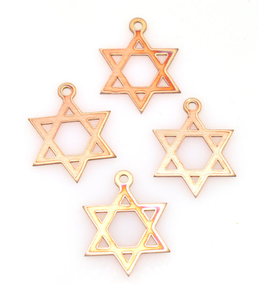 Copper Blanks - 324# David Star - copper blank -24 Gauge, Solid