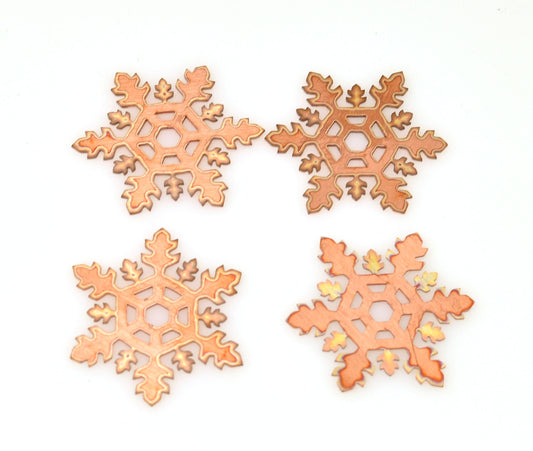 Copper - Sale 319# 30mm Snowflake copper blank , stamped enamel , solid copper, stamping blank, personalized copper blank, raw copper