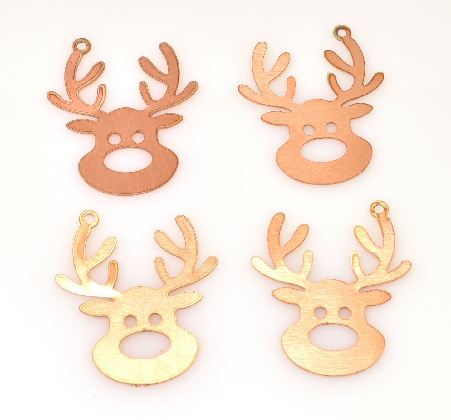 Christmas Deer Copper Blanks - 318# Christmas dear copper blank, stamped enamel, solid copper, stamping blank, personalized, raw copper