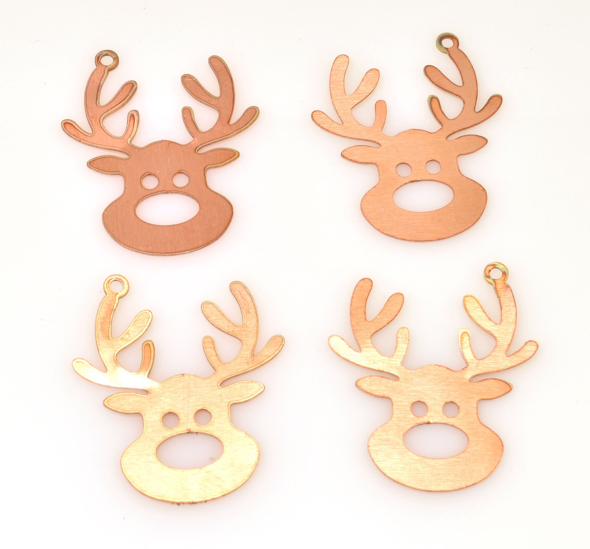 Christmas Deer Copper Blanks - 318# Christmas dear copper blank, stamped enamel, solid copper, stamping blank, personalized, raw copper