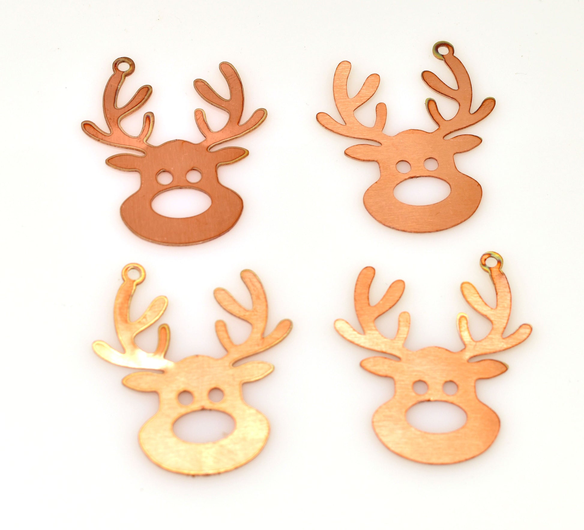 Christmas Deer Copper Blanks - 318# Christmas dear copper blank, stamped enamel, solid copper, stamping blank, personalized, raw copper