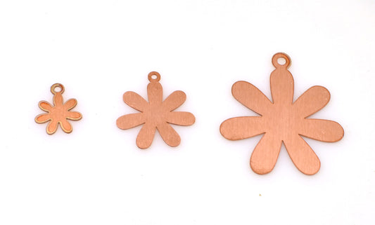 Copper - 204# Flower copper blank, 24ga. copper blank 20mm/30mm/40mm