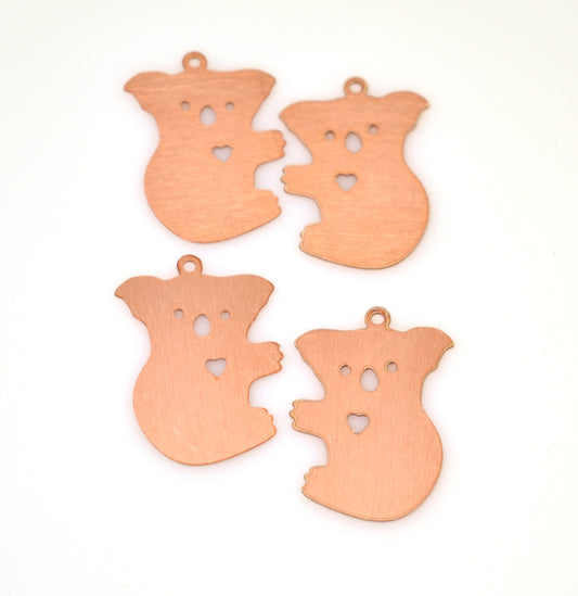 Copper Blanks - 340# New - Koala Copper blank , stamped enamel , solid copper, stamping blank, personalized copper blank, raw copper