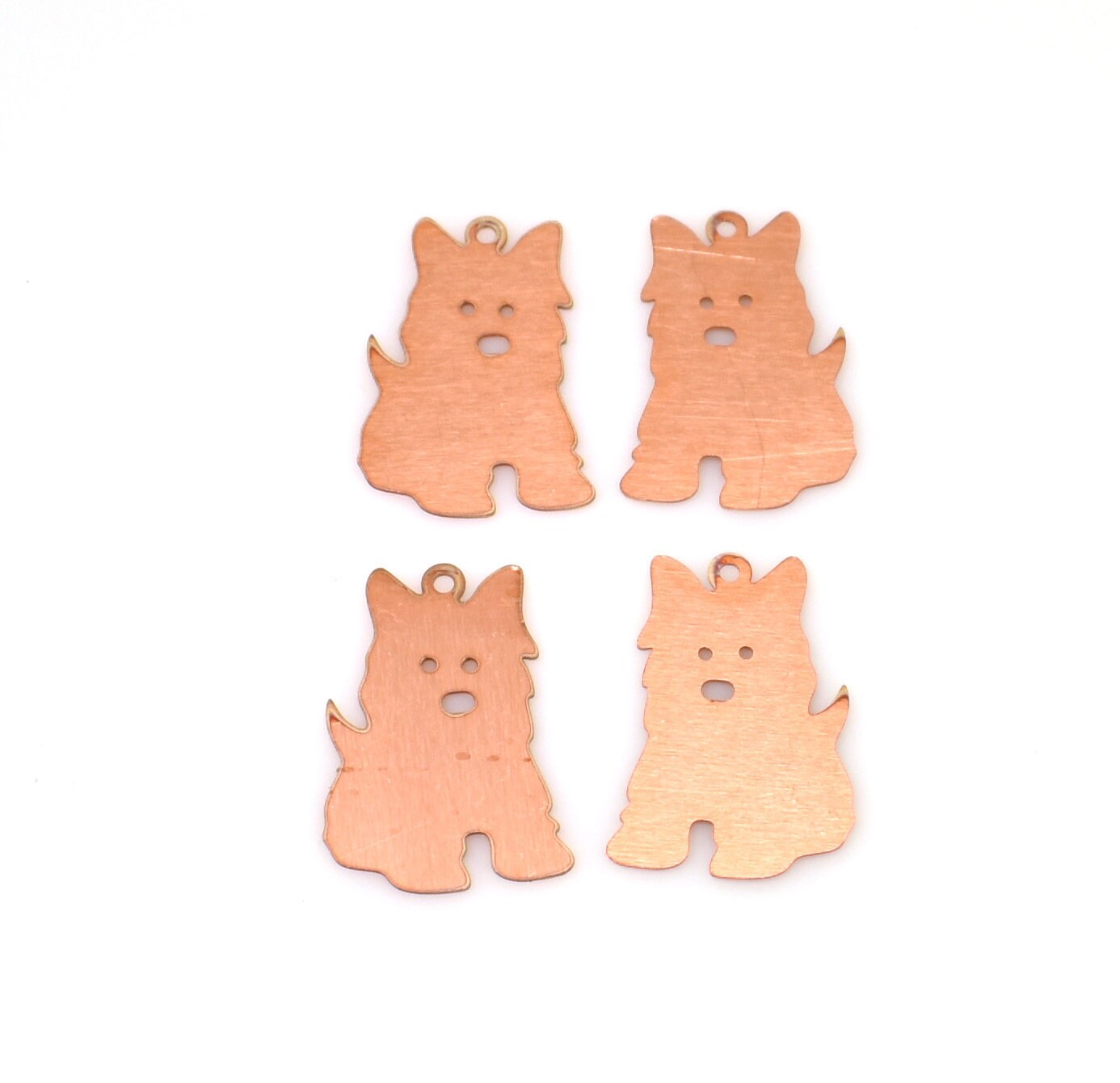 Copper Blanks - 339# New Dog Copper blank , stamped enamel , solid copper, stamping blank, personalized copper blank, raw copper