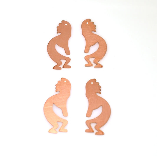 Copper Blanks - 338# New Kokopelli Copper blank , stamped enamel , solid copper, stamping blank, personalized copper blank, raw copper