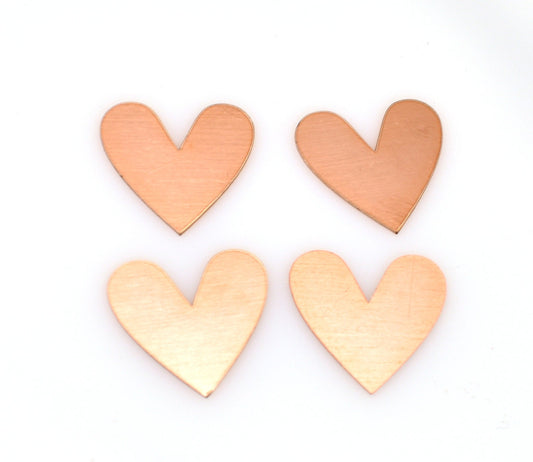 Copper Blanks - 348# Heart copper blank , stamped solid copper, round stamping blank, personalized , copper blank, raw copper
