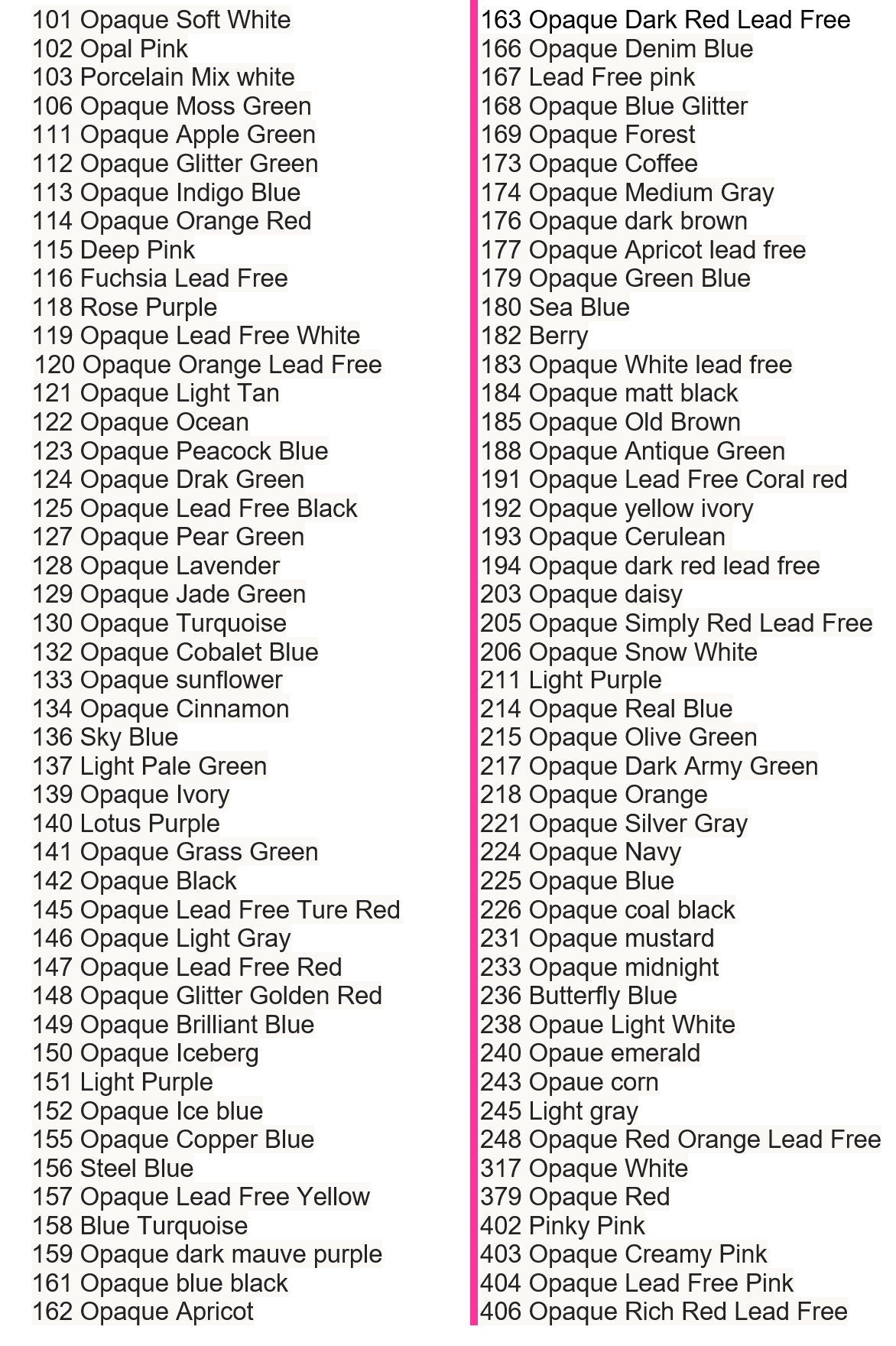 136 Pearly's Enamel Powder Samples Opaque Kit (jars of 6gr.) Great for torch/kiln/Cloisonné and Wet Packing Enameling