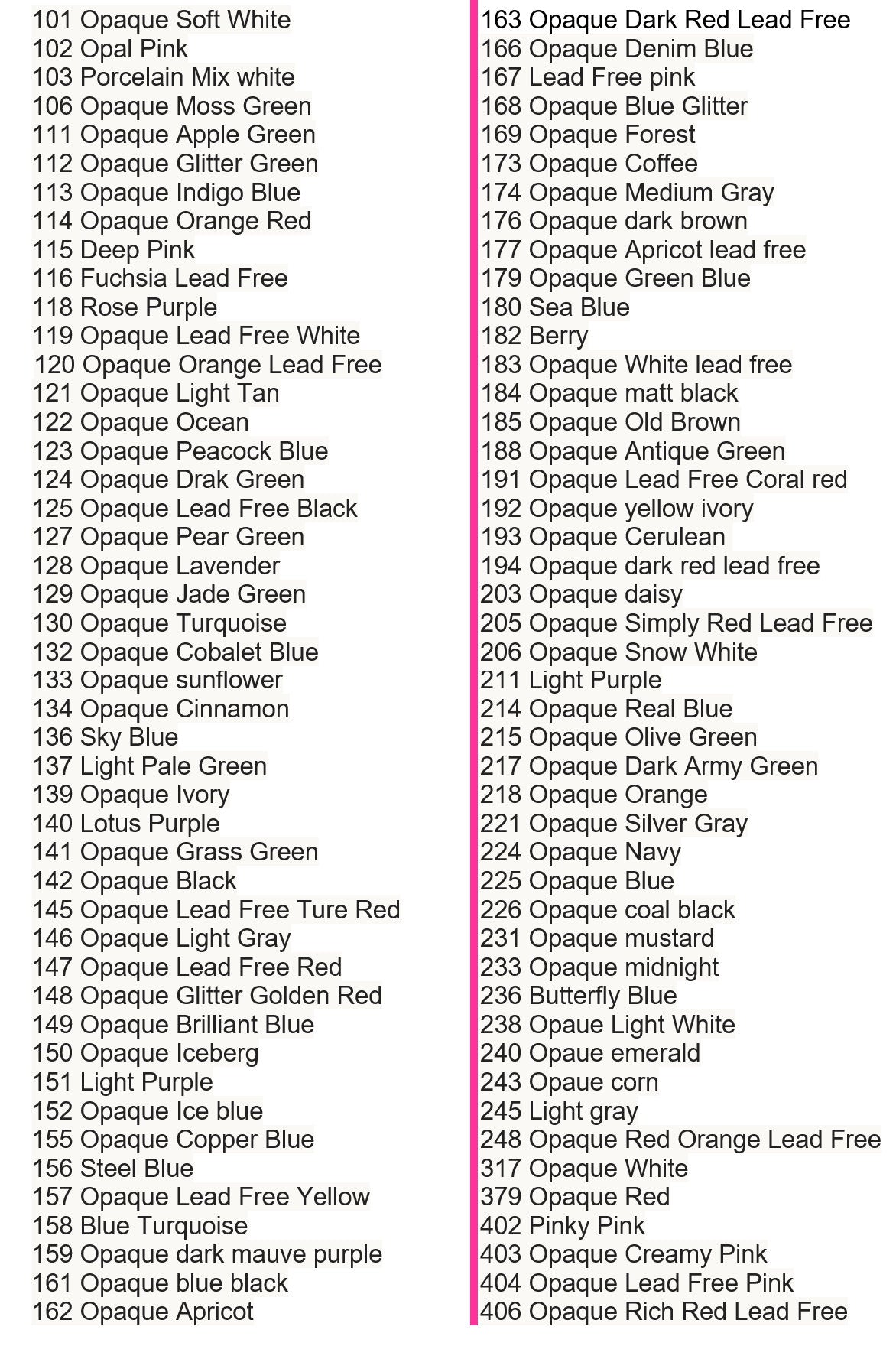 Kits, 136 Pearly's Enamel Powder Samples Opaque Kit (jars of 6gr.) Great for torch/kiln/Cloisonné and Wet Packing Enameling