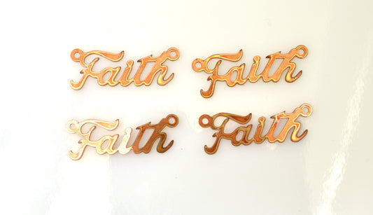 Copper Blanks - 364# Faith copper blank , stamped solid copper, round stamping blank, personalized , copper blank, raw copper
