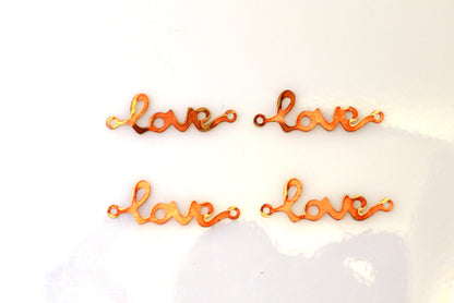 Copper Blanks - 368# Love copper blank , stamped solid copper, round stamping blank, personalized , copper blank, raw copper