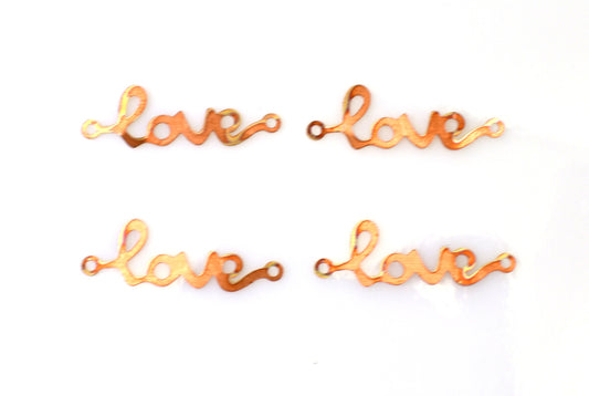 Copper Blanks - 368# Love copper blank , stamped solid copper, round stamping blank, personalized , copper blank, raw copper