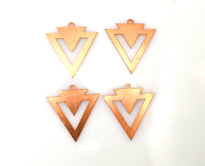 Copper Blanks - 355# Triangle copper blank , stamped solid copper, round stamping blank, personalized , copper blank, raw copper