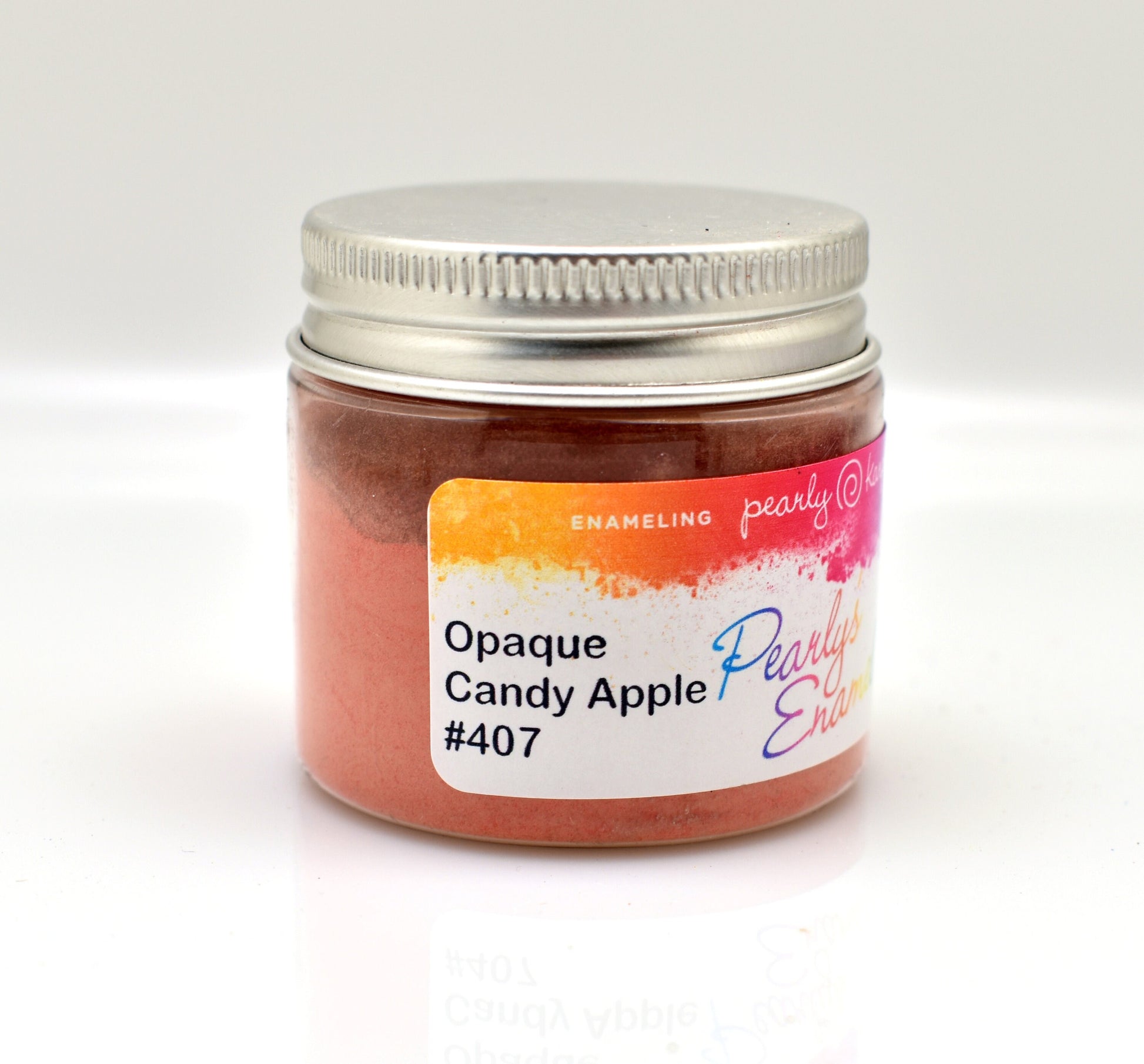 Pearly's Enamel Powder No. 407 Opaque Candy Apple lead free 3oz. (85gr.) Great for torch/kiln/Cloisonné and Wet Packing Enameling