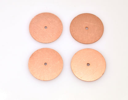 Copper - 341# New 30mm Round With Holes Copper blank , stamped enamel , solid copper, stamping blank, personalized copper blank, raw copper