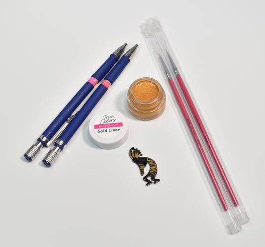 Enameling Supplies Gold Liner Kit - lead free - great for adding metallic detailds and contour on enameled components