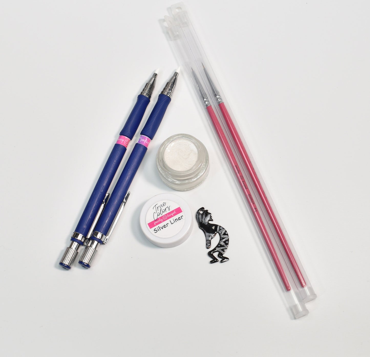 Paints - Silver Liner Kit - lead free - great for adding metallic detailds and contour on enameled components