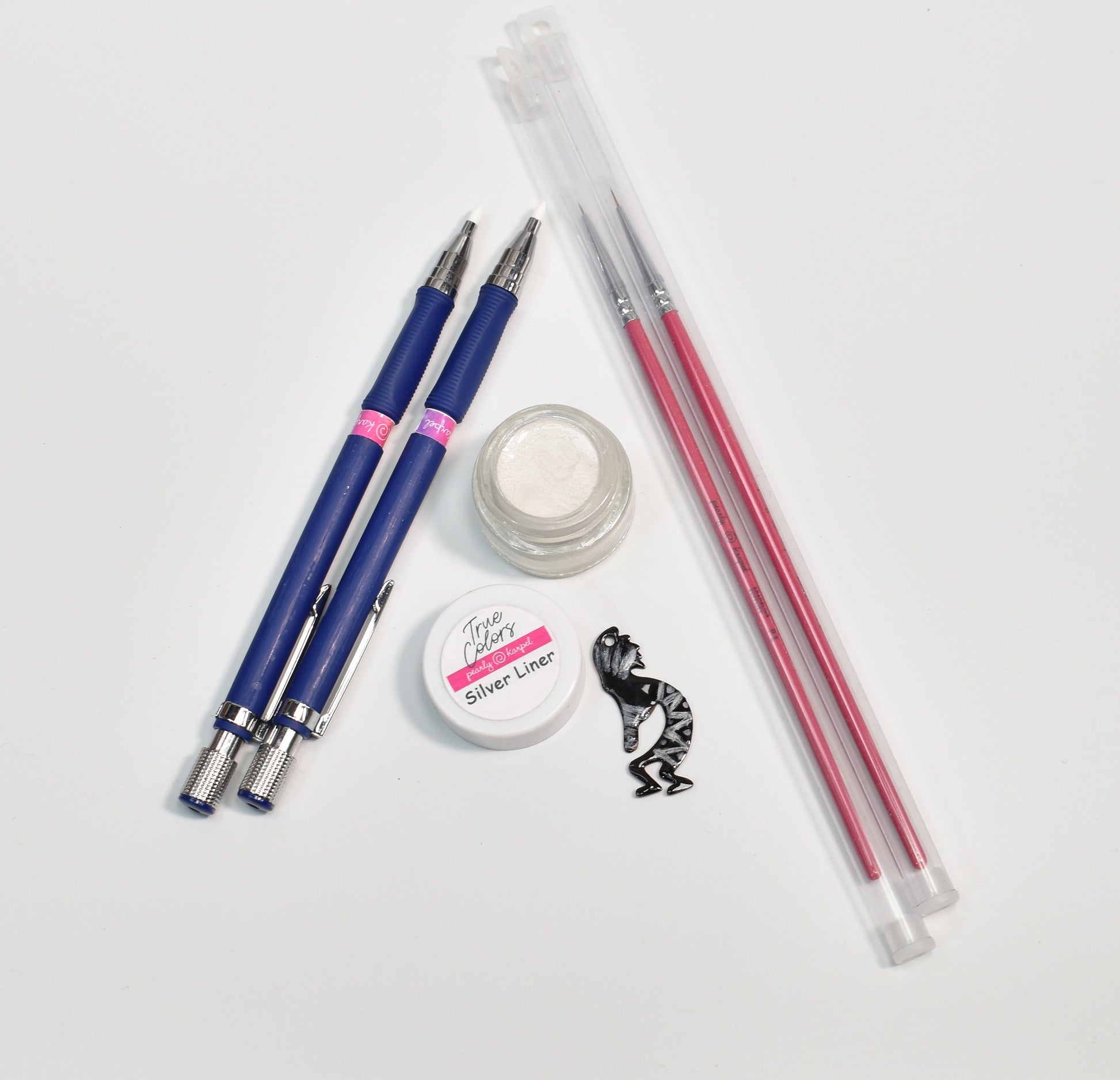 Paints - Silver Liner Kit - lead free - great for adding metallic detailds and contour on enameled components