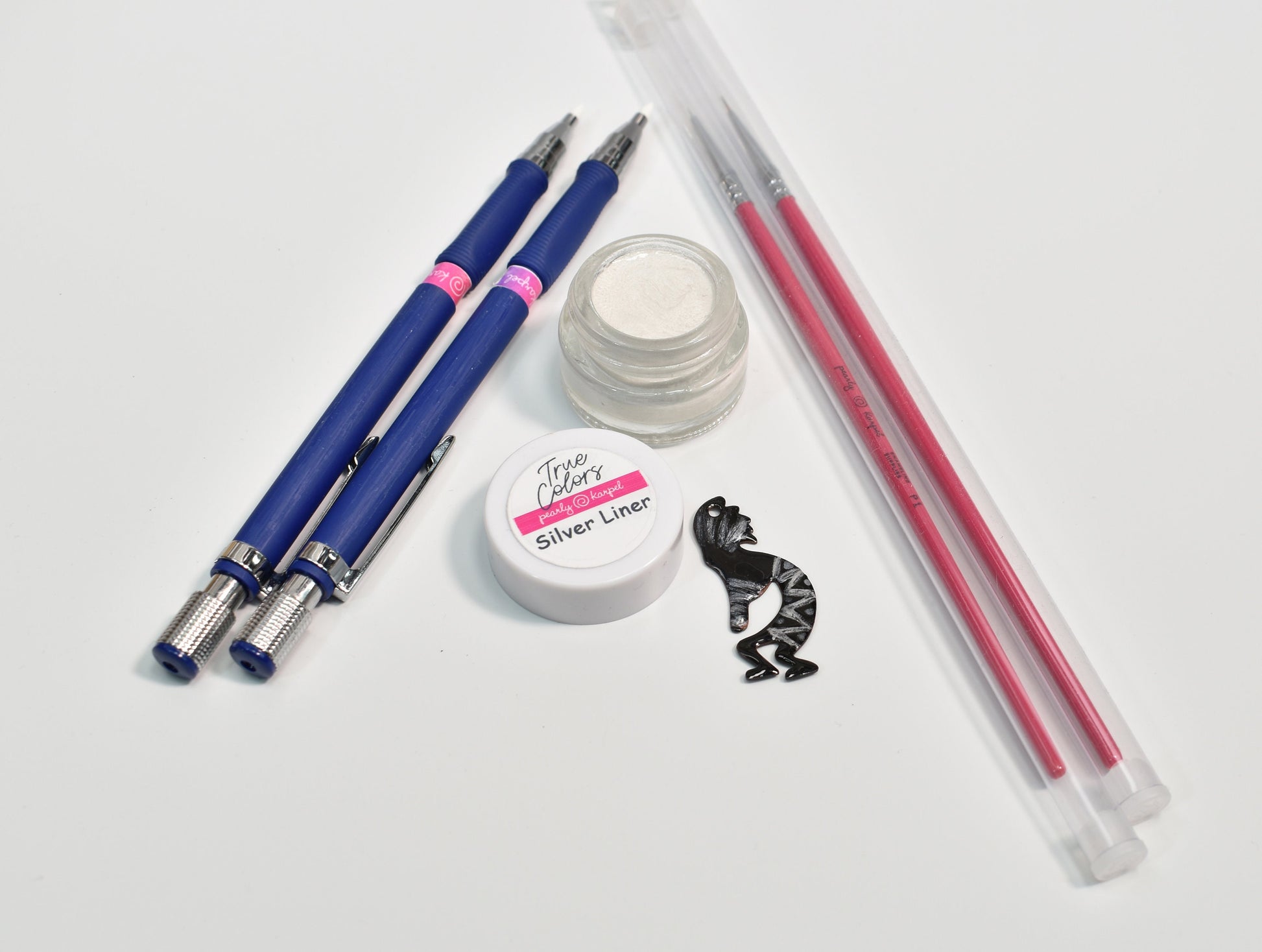 Paints - Silver Liner Kit - lead free - great for adding metallic detailds and contour on enameled components