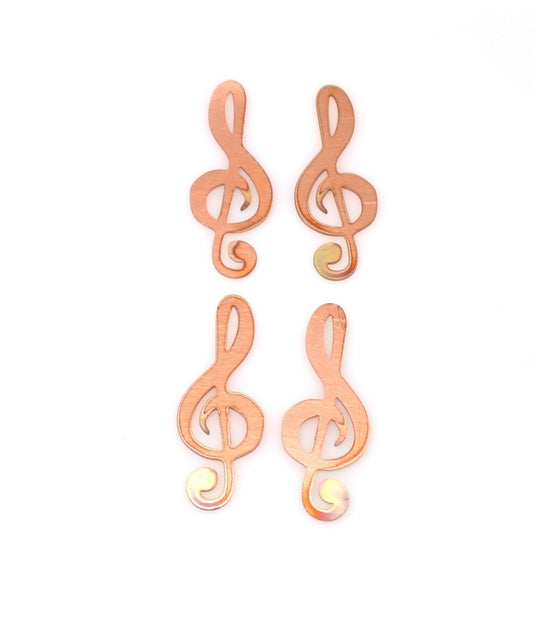Copper - 328# New Music Note Copper blank , stamped enamel , solid copper, stamping blank, personalized copper blank, raw copper