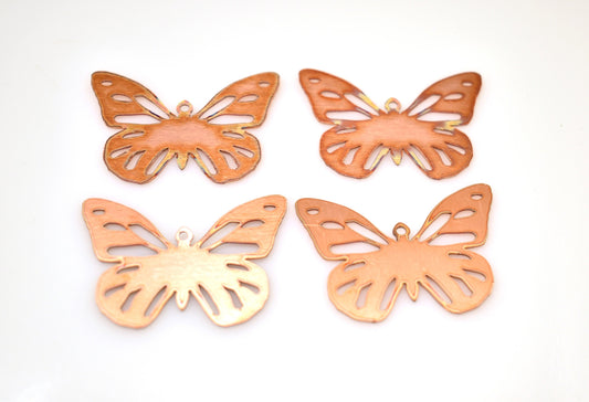 Copper Blanks - 370# Butterfly copper blank 24 Gauge, Solid 40mm