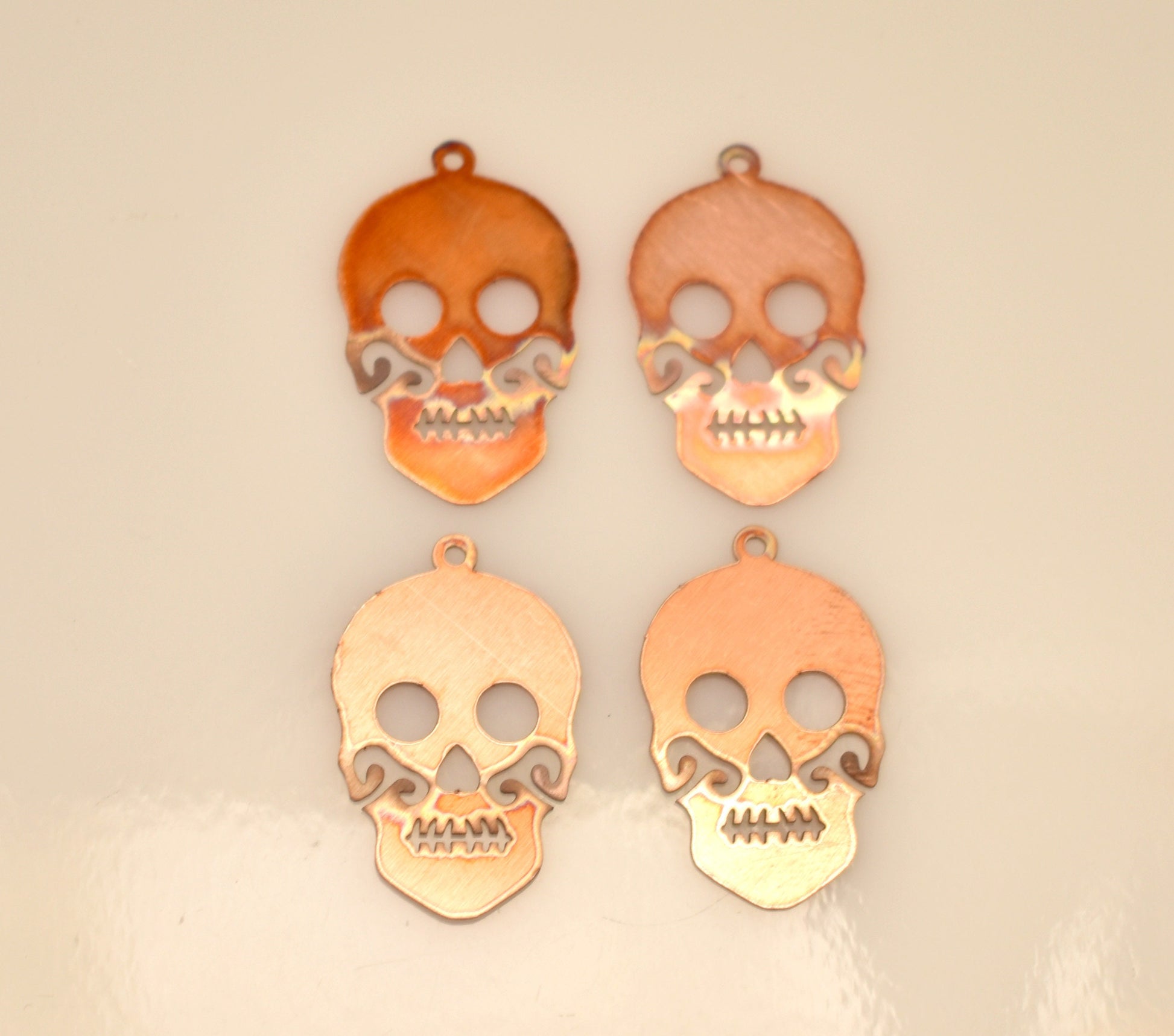 Copper Blanks - 379# Skull copper blank , stamped enamel , copper for enameling, stamping blank, personalized, copper blank, raw copper