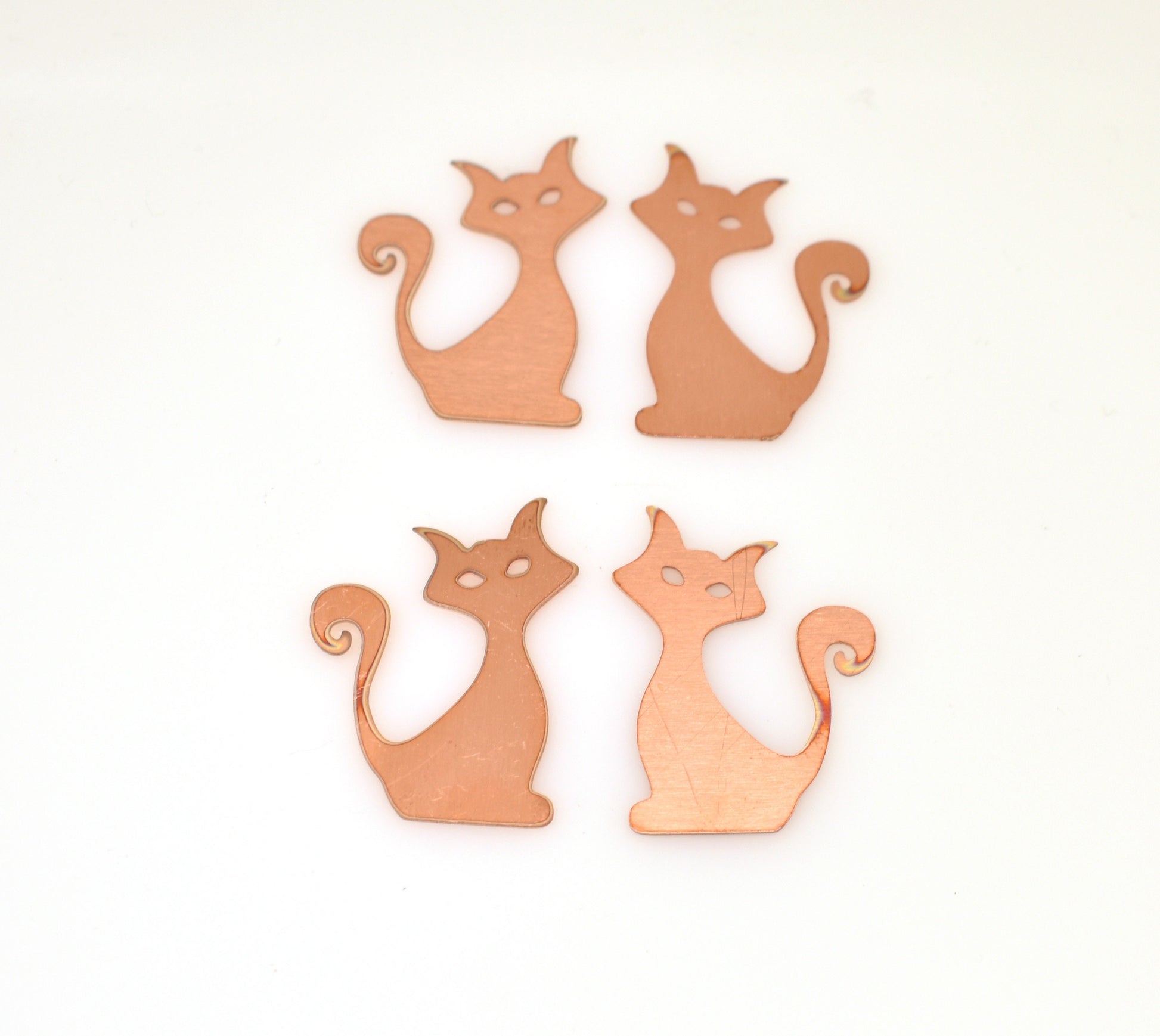 Copper - 331# Cat copper blank , stamped solid copper, round stamping blank, personalized , copper blank, raw copper