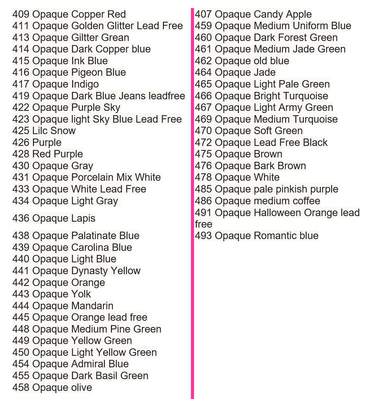 136 Pearly's Enamel Powder Samples Opaque Kit (jars of 6gr.) Great for torch/kiln/Cloisonné and Wet Packing Enameling