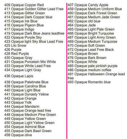 Kits, 136 Pearly's Enamel Powder Samples Opaque Kit (jars of 6gr.) Great for torch/kiln/Cloisonné and Wet Packing Enameling