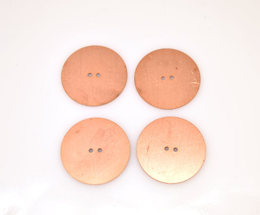 Copper Blanks - New - Round With Holes Copper blank , stamped enamel , solid copper, stamping blank, personalized copper blank, raw copper