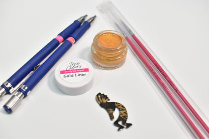 Paints - Gold Liner Kit -lead free - great for adding metallic detailds and contour on enameled components