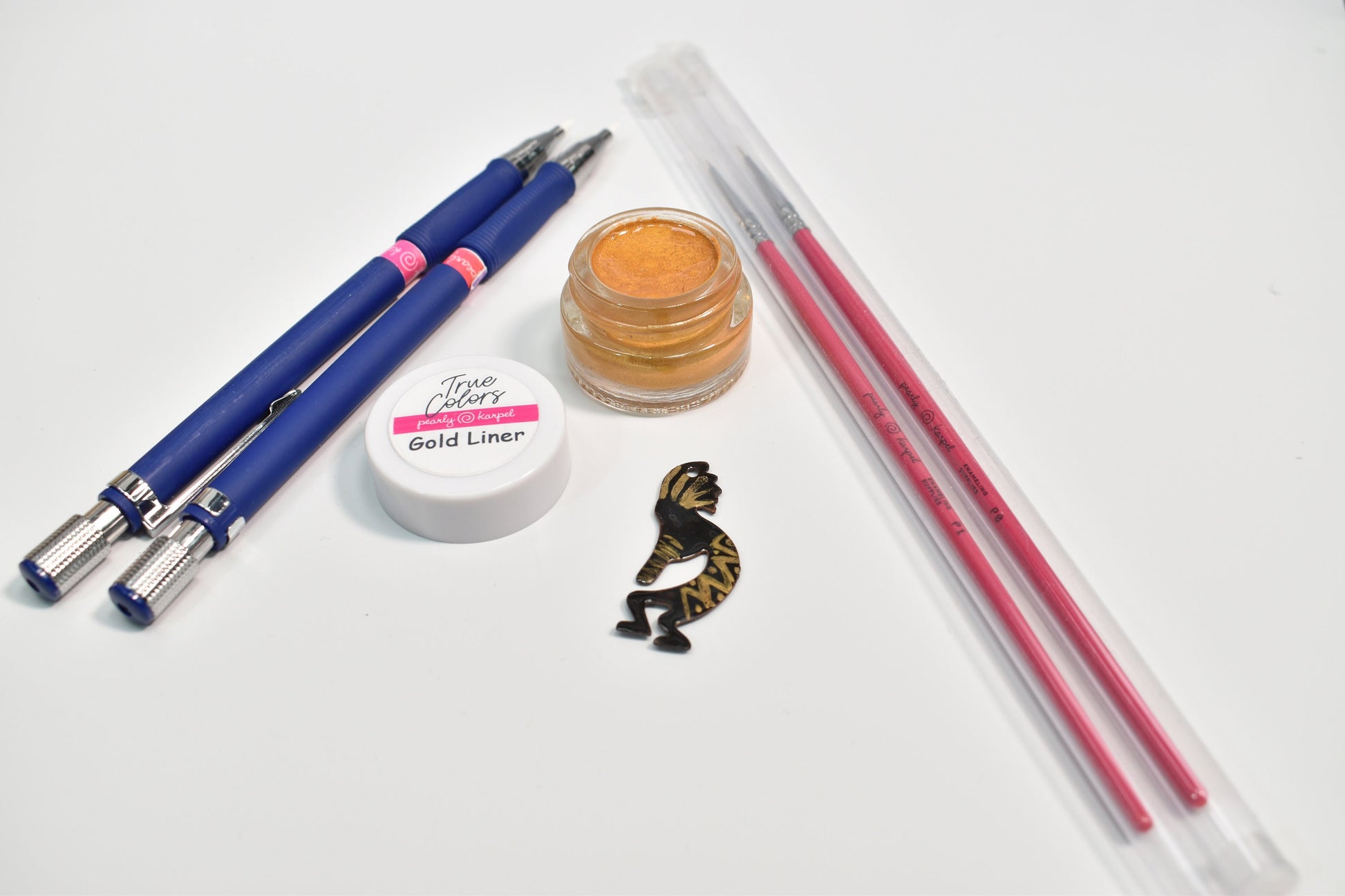 Paints - Gold Liner Kit -lead free - great for adding metallic detailds and contour on enameled components