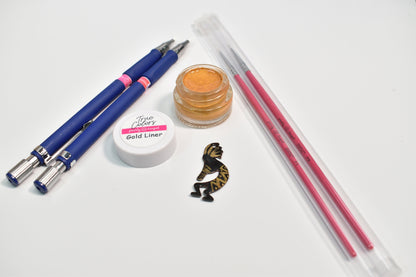 Paints - Gold Liner Kit -lead free - great for adding metallic detailds and contour on enameled components